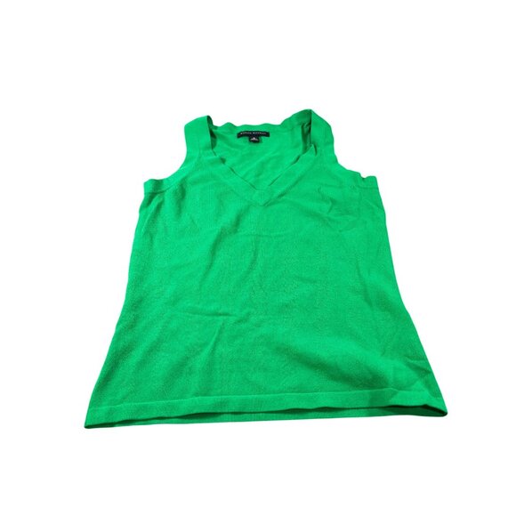 Banana Republic Womens Sleeveless V-Neck Green Knit Tank Top S - Picture 7 of 11